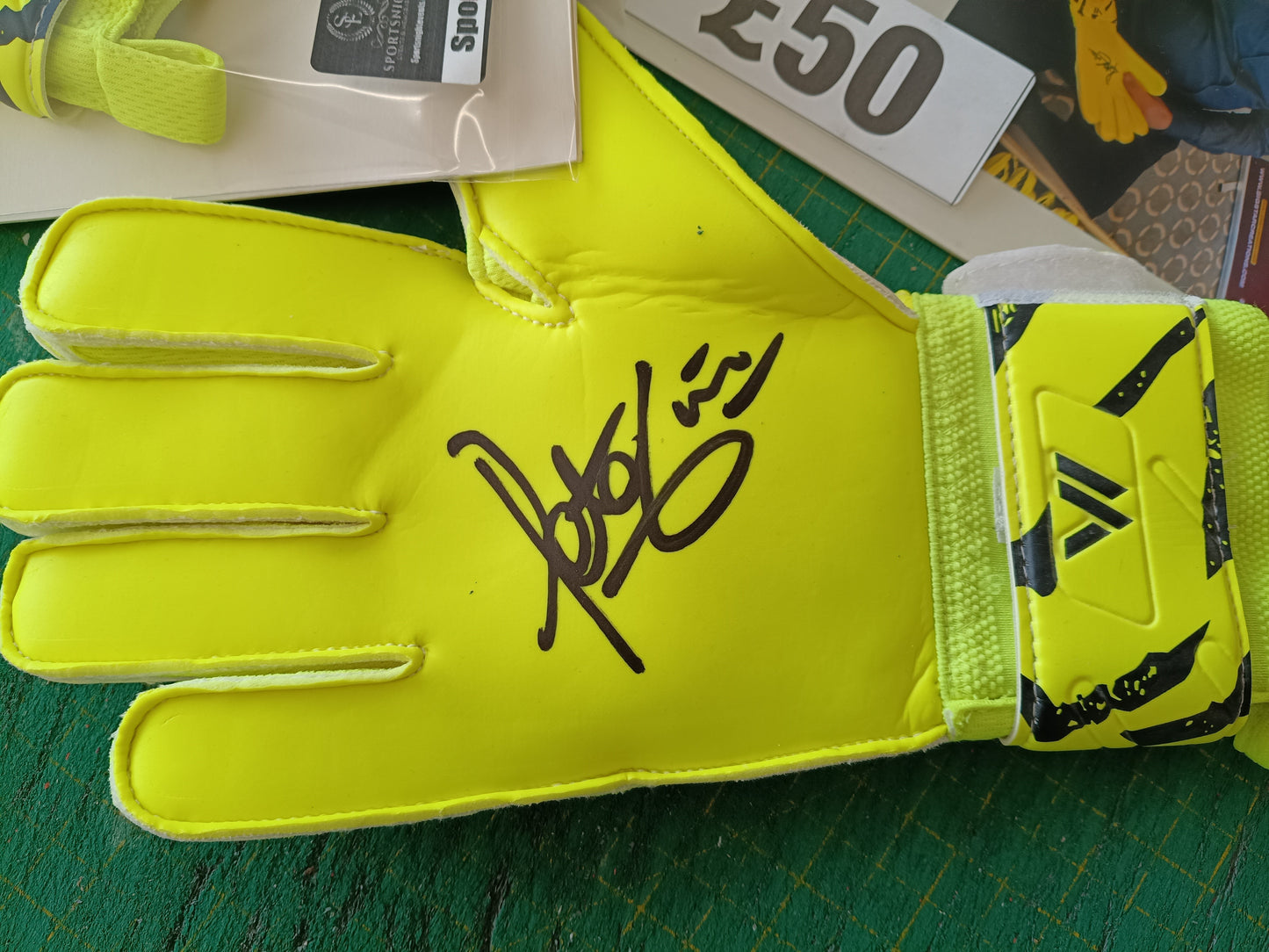 England Peter Shilton personally signed Goal keeper glove