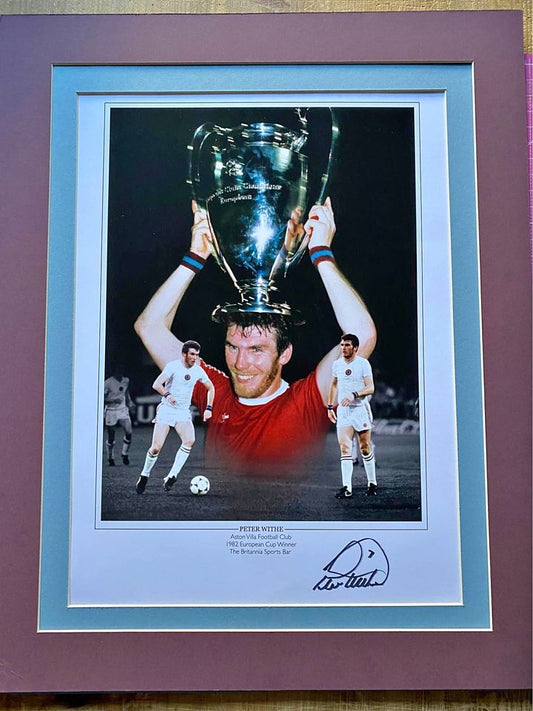Aston Villa Peter Withe 1982 European Cup personally signed