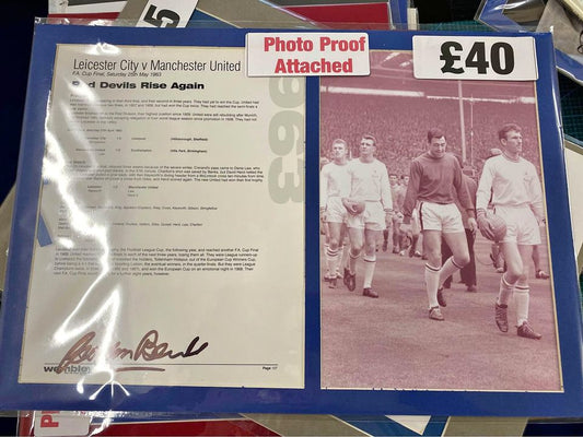 Leicester City & England 1966 Legend Gordon Banks personally display