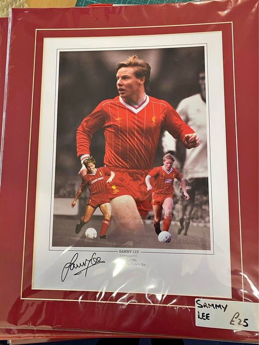 Liverpool Legend Sammy Lee personally signed limited edition print