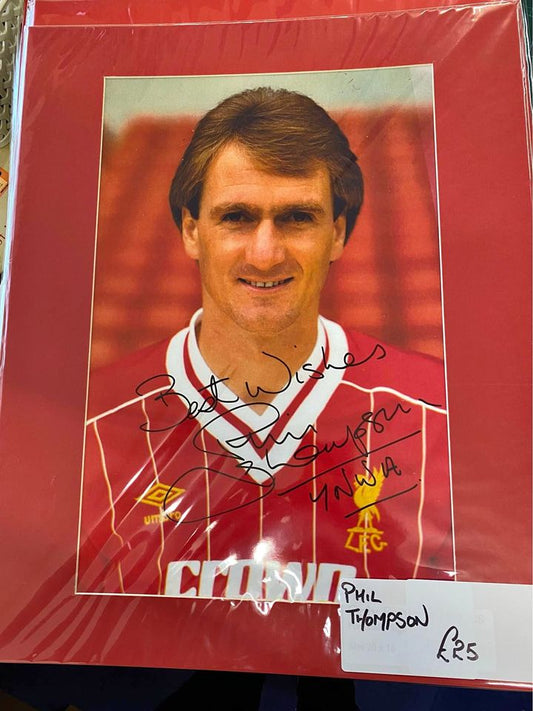 Liverpool Legend Phil Thompson personally signed photograph