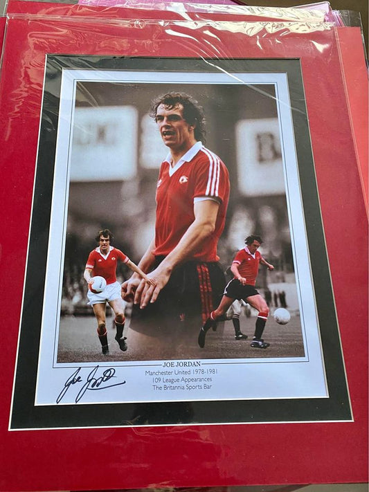 Manchester United Joe Jordan personally signed limited edition print