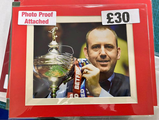 Snooker legend Mark Williams personally signed photograph