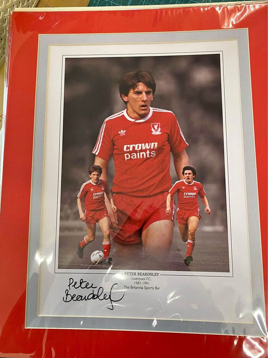 Liverpool Legend Peter Beardsley personally signed limited edition print