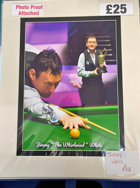 Snooker legend Jimmy White personally signed limited edition print