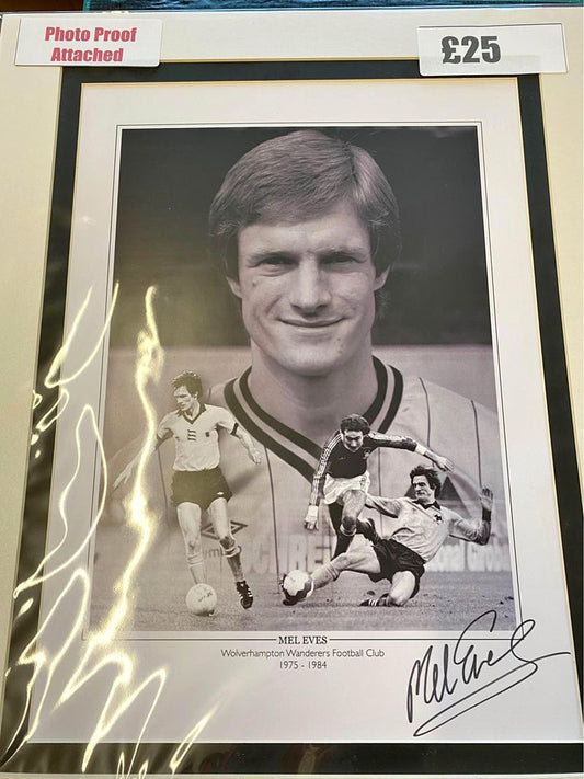 Wolverhampton Wanderers Mel Eves personally signed limited edition print