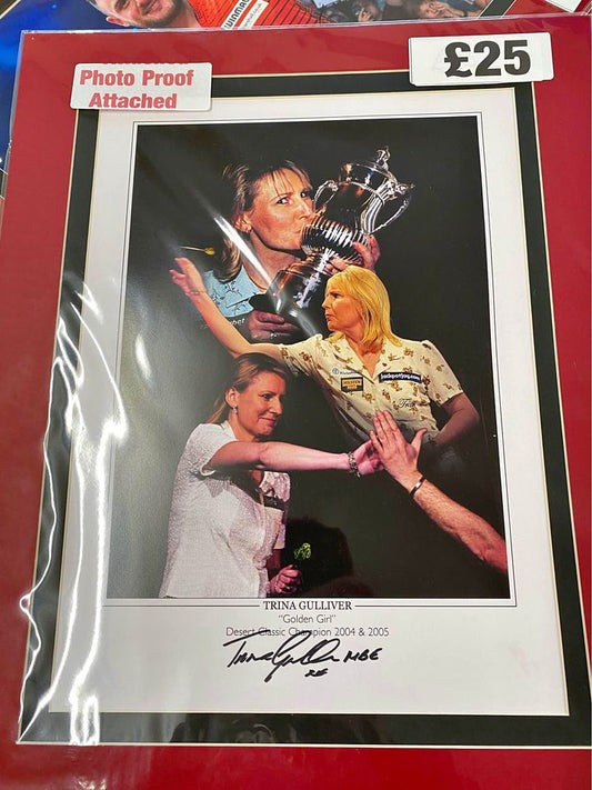 Darts Trina Gulliver personally signed limited edition print