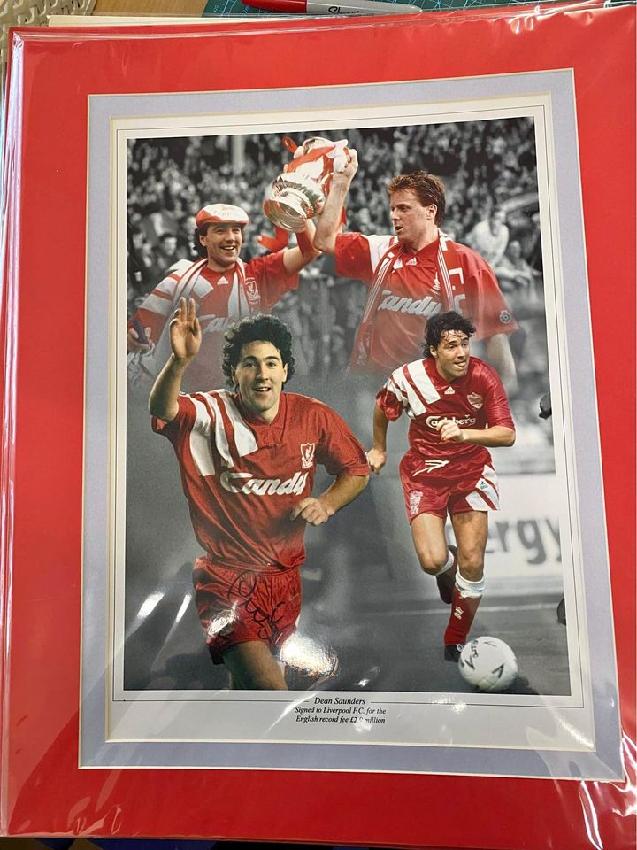 Liverpool Dean Saunders personally signed limited edition print