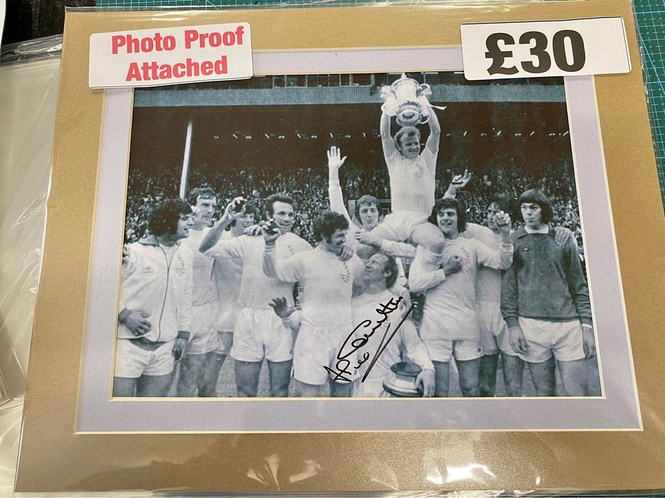 Leeds United legend and World Cup winner Jack Charlton personally signed photograph