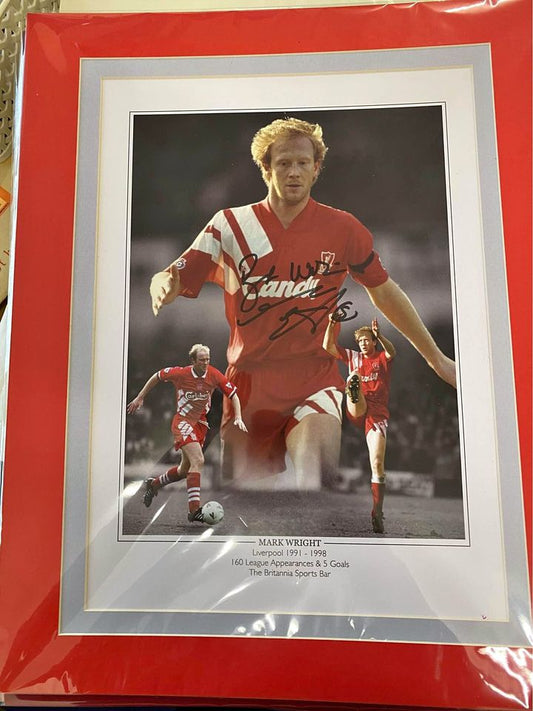 Liverpool’s Mark Wright personally signed limited edition print