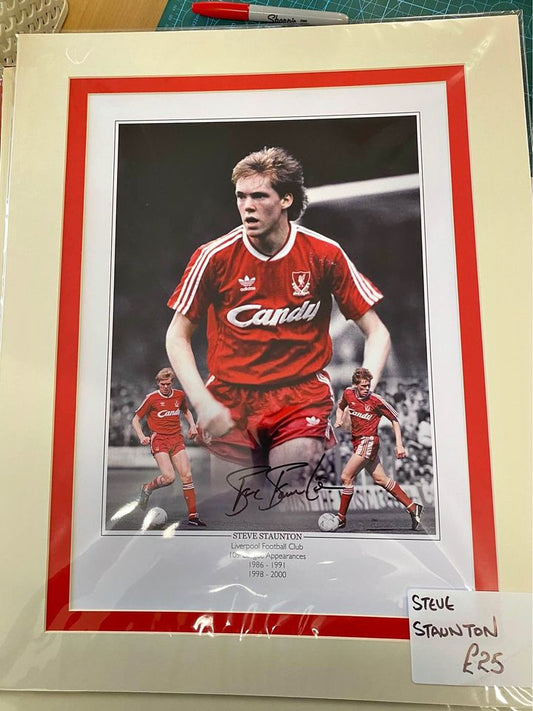 Liverpool Legend Steve Staunton personally signed limited edition print