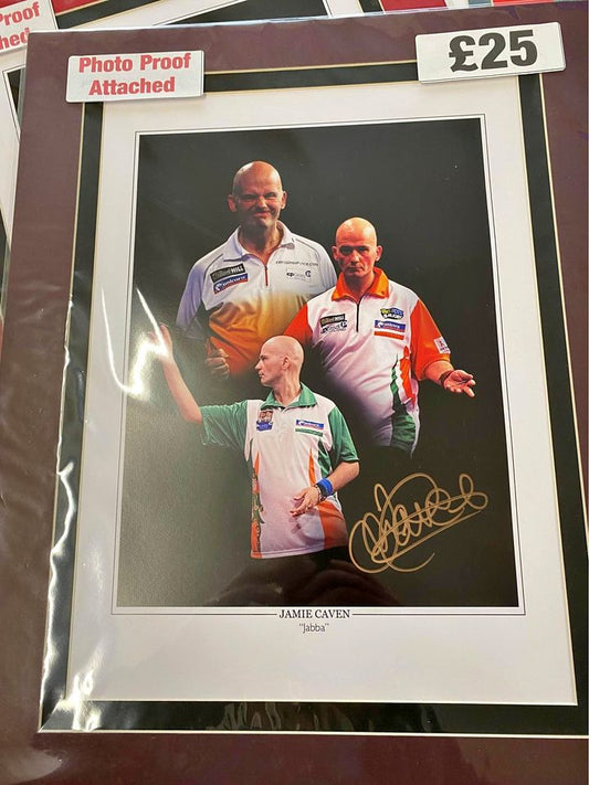 Darts Jamie Caven personally signed limited edition print