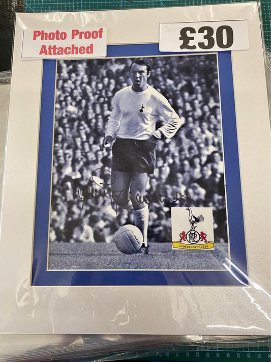 Tottenham Hotspur legend Jimmy Greaves personally signed photograph