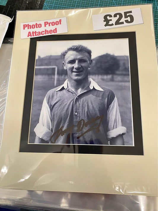 Preston North End legend Tommy Docherty personally signed photograph