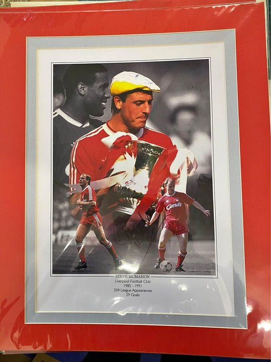 Liverpool Steve McMahon personally signed limited edition print