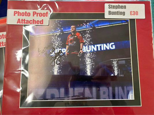 Darts Stephen Bunting personally signed photograph