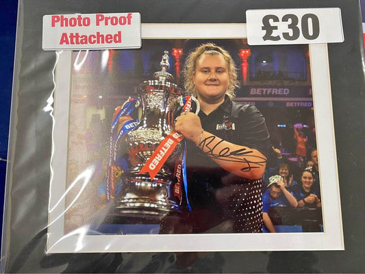 Darts Beau Greaves personally signed photograph