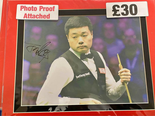 Snooker Legend Ding Junhui personally signed photograph