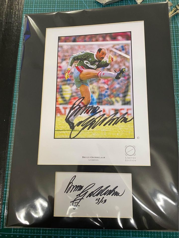Liverpool Legend Bruce Grobbalaar personally signed display