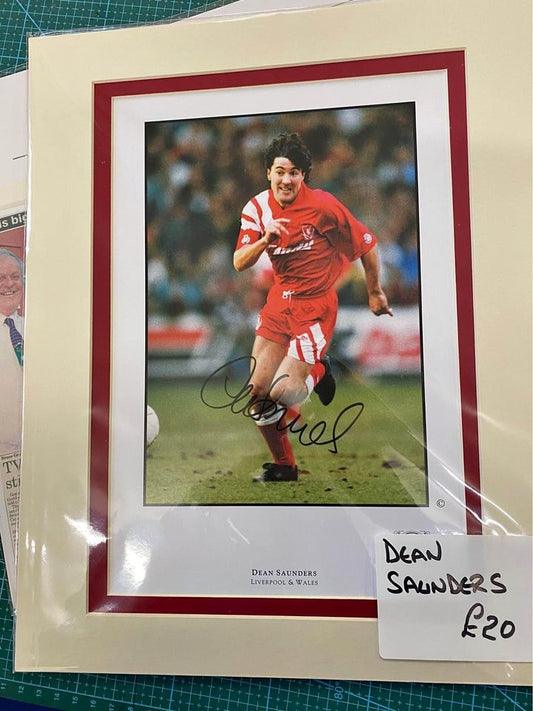 Liverpool Dean Saunders personally signed limited print