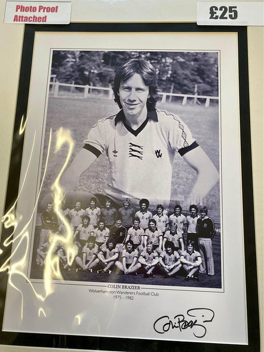 Wolverhampton Wanderers Colin Brazier personally signed limited edition print
