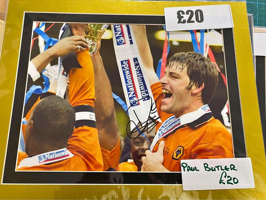Wolverhampton Wanderers Paul Butler personally signed 2003 playoff final photograph