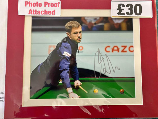 Snooker Jack Lisowski personally signed display