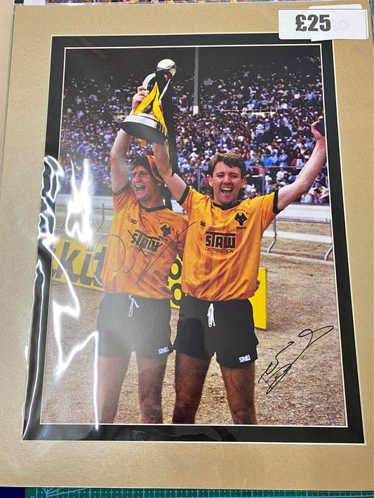 Wolverhampton Wanderers 1988 Sherpa Van goal scorers Robbie Dennison & Andy Mutch personally signed
