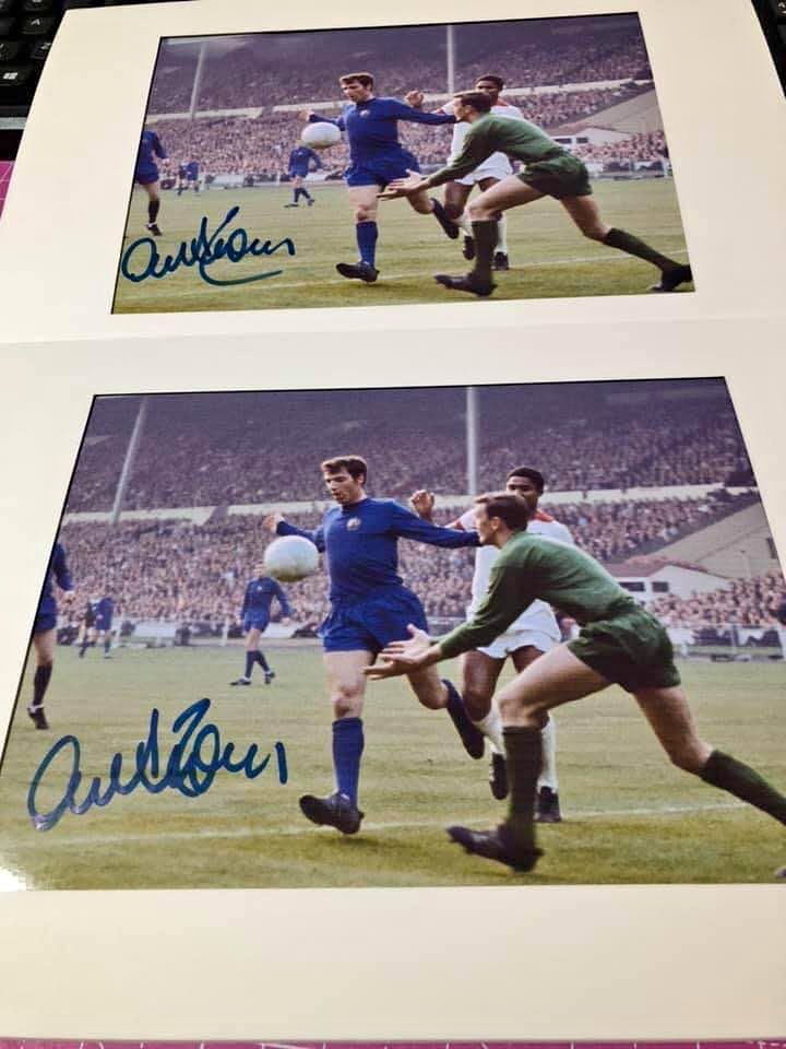 Manchester United’s 1968 European Cup Final photographs signed by Alex Stepney