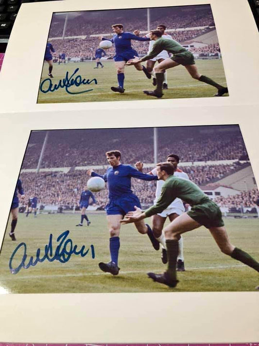 Manchester United’s 1968 European Cup Final photographs signed by Alex Stepney