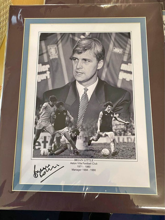 Aston Villa Manager Brian Little personally signed limited edition print