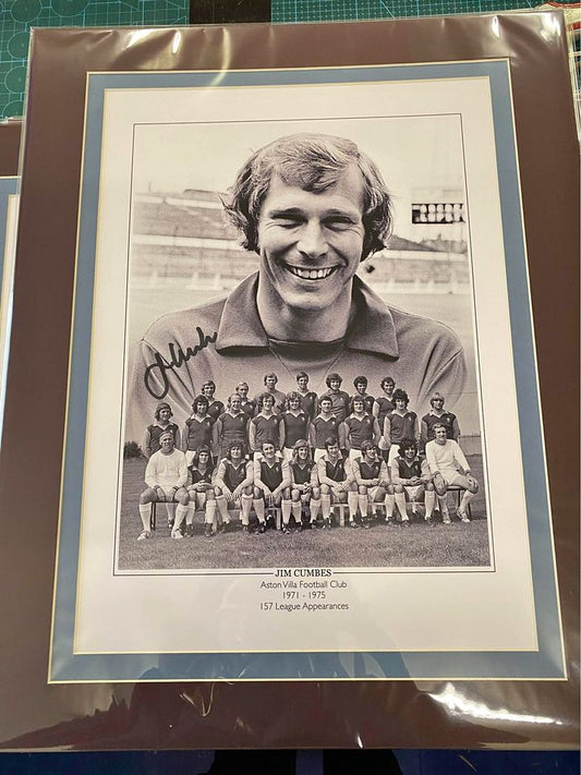 Aston Villa Jim Cumbes personally signed limited edition print