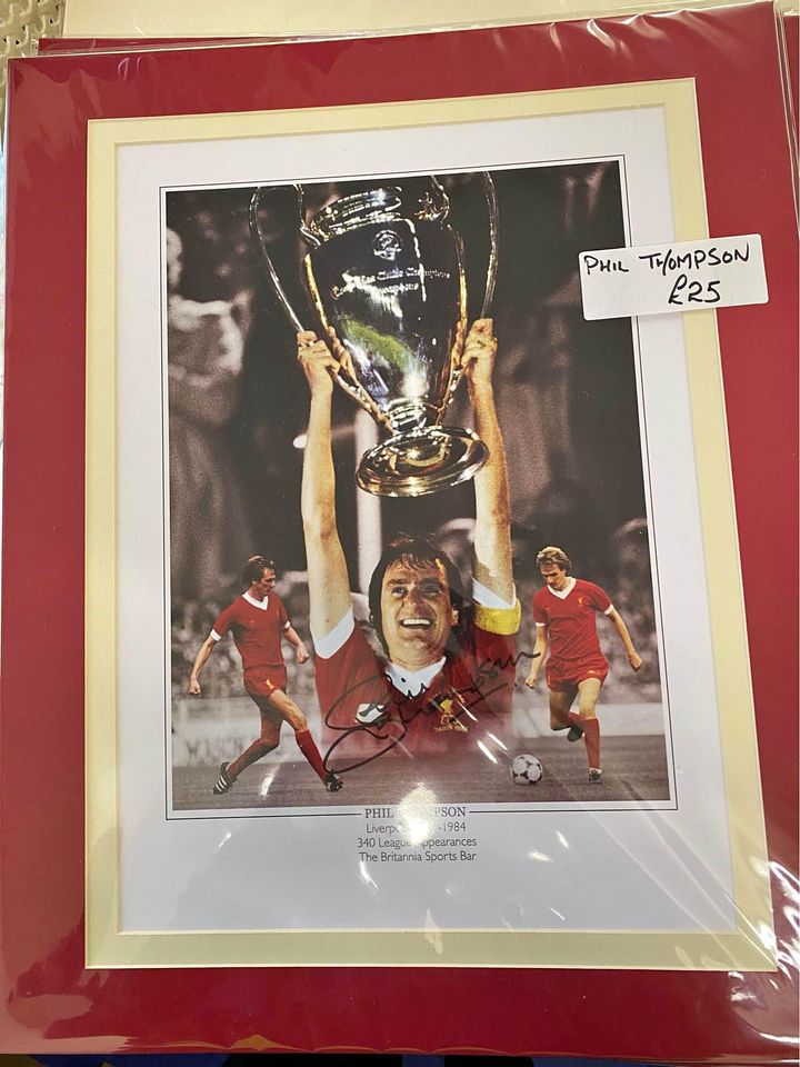 Phil Thompson Sticker Liverpool Legend Phil Thompson personally signed limited edition print ...