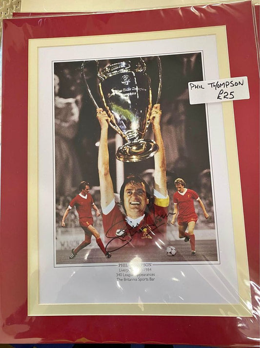 Liverpool Legend Phil Thompson personally signed limited edition print