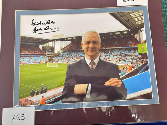 Aston Villa manager Brian Little personally signed photograph