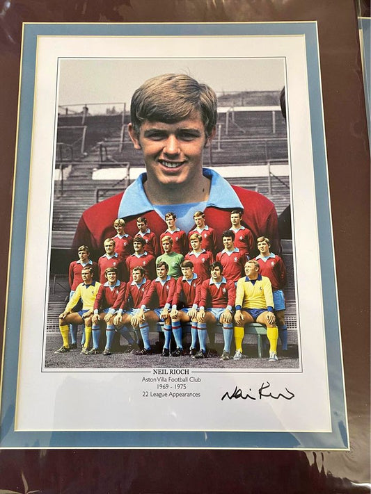 Aston Villa Neil Rioch personally signed limited edition print